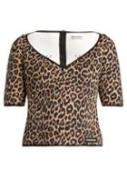 Matchesfashion.com Balenciaga - Leopard Print Neoprene Top - Womens - Animal
