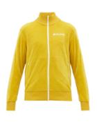 Matchesfashion.com Palm Angels - Logo Zip Through Cotton Blend Track Jacket - Mens - Yellow