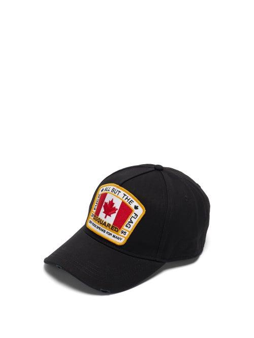 Matchesfashion.com Dsquared2 - Flag-appliqu Canvas Baseball Cap - Mens - Black
