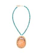 Matchesfashion.com Sonia Boyajian - Sunset Sol Turquoise Bead Necklace - Womens - Gold
