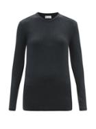 Ladies Rtw Brunello Cucinelli - Monili-embellished Cotton-blend Jersey T-shirt - Womens - Dark Grey