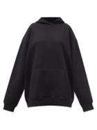 Raey - Recycled Cotton-blend Oversized Hooded Sweatshirt - Womens - Black