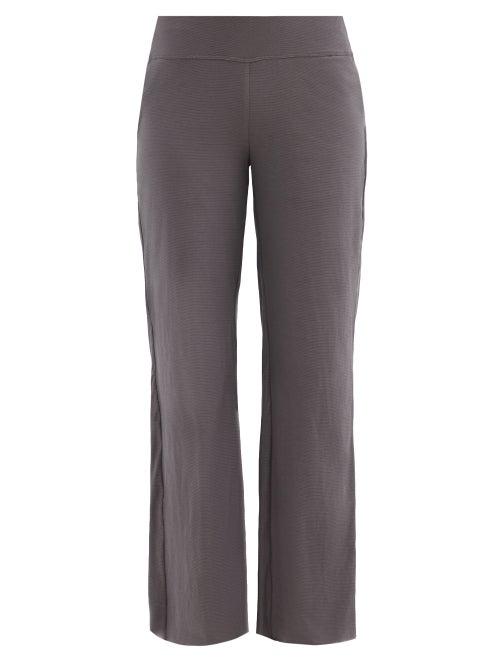 Ladies Lingerie Lunya - Cool High-rise Cotton-blend Jersey Trousers - Womens - Grey