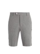 Matchesfashion.com Moncler - Slim Leg Cotton Seersucker Shorts - Mens - Grey