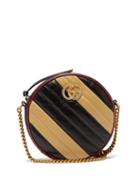 Matchesfashion.com Gucci - Gg Marmont Circular Leather Cross Body Bag - Womens - Black Beige