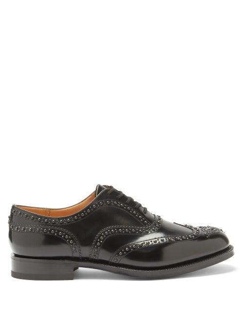 Matchesfashion.com Church's - Burwood Rubber-sole Studded Leather Oxford Shoes - Mens - Black