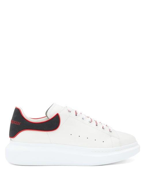 Mens Shoes Alexander Mcqueen - Raised-sole Low-top Leather Trainers - Mens - White