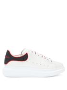 Mens Shoes Alexander Mcqueen - Raised-sole Low-top Leather Trainers - Mens - White