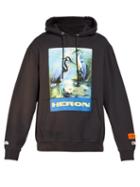 Matchesfashion.com Heron Preston - Heron Print Hooded Sweatshirt - Mens - Black Multi