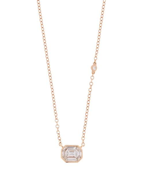 Ladies Fine Jewellery Shay - Diamond & 18kt Gold Illusion Pendant Necklace - Womens - Rose Gold