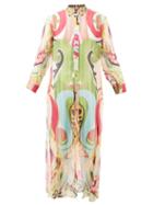 Etro - Don't Stop Viola Abstract-print Silk Dress - Womens - Multi