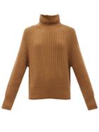 Allude - Ribbed Cashmere Roll-neck Sweater - Womens - Brown