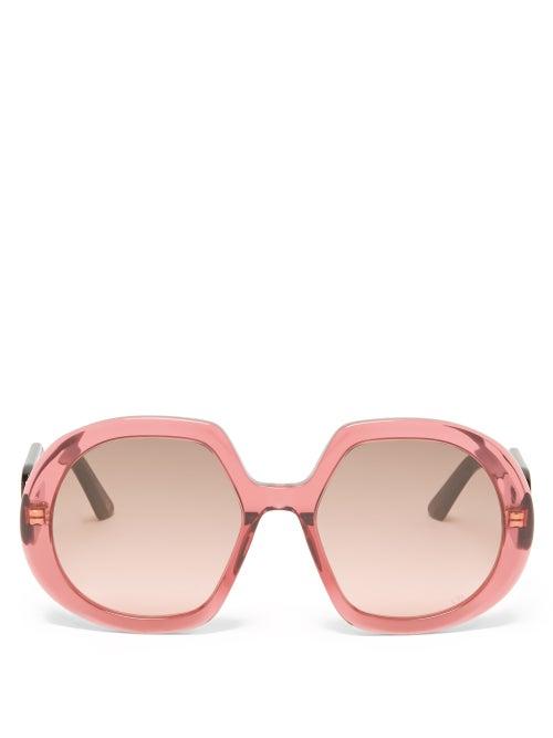 Dior - Diorbobby R1u Butterfly Acetate Sunglasses - Womens - Burgundy