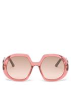 Dior - Diorbobby R1u Butterfly Acetate Sunglasses - Womens - Burgundy