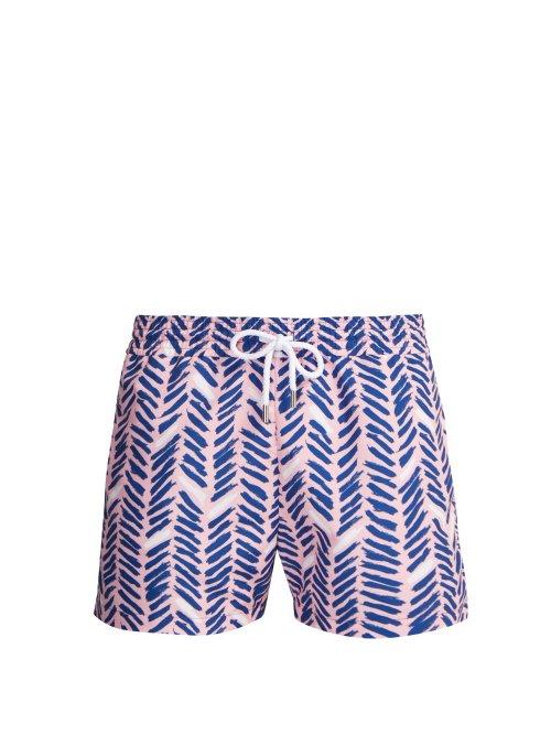 Matchesfashion.com Frescobol Carioca - Sports Pira Print Swim Shorts - Mens - Pink Multi