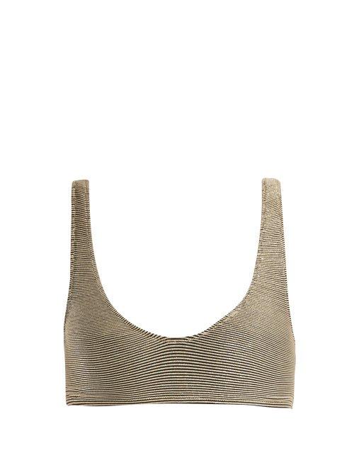 Matchesfashion.com Rochelle Sara - The Laeti Bikini Top - Womens - Gold