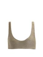 Matchesfashion.com Rochelle Sara - The Laeti Bikini Top - Womens - Gold