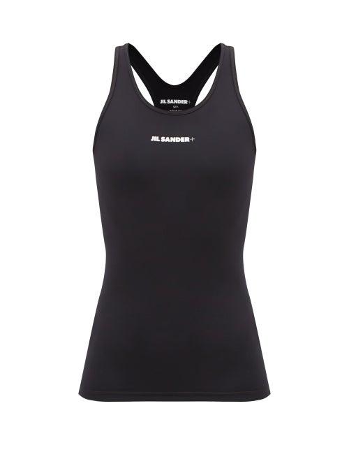 Matchesfashion.com Jil Sander - Logo-print Stretch-jersey Tank Top - Womens - Black