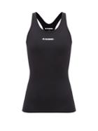 Matchesfashion.com Jil Sander - Logo-print Stretch-jersey Tank Top - Womens - Black