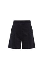 A.p.c. - Diane High-rise Corduroy Shorts - Womens - Navy
