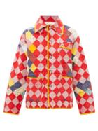 Bode - Calico Diamond-quilted Cotton Jacket - Womens - Red Multi