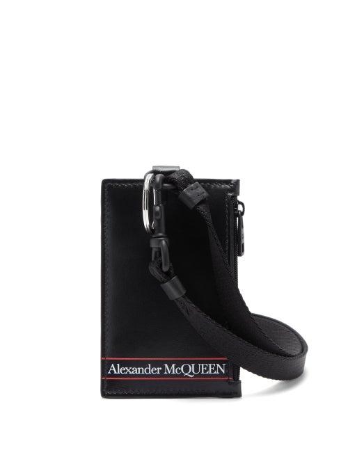 Matchesfashion.com Alexander Mcqueen - Logo-print Leather Pouch - Mens - Black