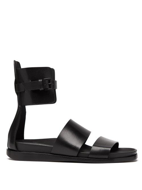 Matchesfashion.com Ann Demeulemeester - Leather Gladiator Sandals - Womens - Black