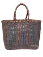 Matchesfashion.com Dragon Diffusion - Cannage Lizard Bi Colour Woven Leather Bag - Womens - Brown Multi
