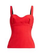 Matchesfashion.com Emilia Wickstead - Madeleine Red Strap Top - Womens - Red