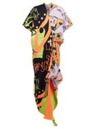 Matchesfashion.com Matty Bovan - Oversized Abstract Intarsia Merino Wool Cardigan - Womens - Multi