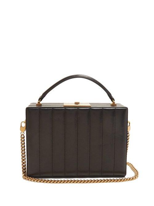 Matchesfashion.com Saint Laurent - Nan Quilted Leather Box Bag - Womens - Black