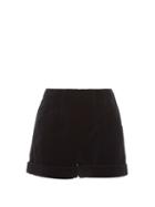 Ladies Rtw Etro - California High-rise Cotton-blend Velvet Shorts - Womens - Black