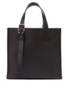 Loewe - Buckle Grained-leather Tote Bag - Mens - Black