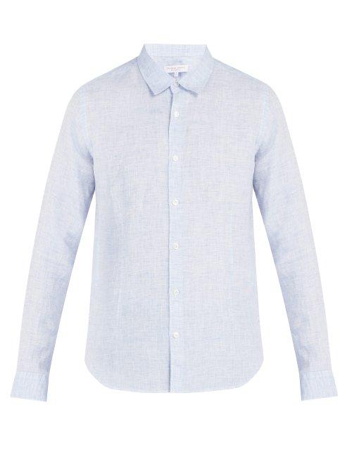 Matchesfashion.com Orlebar Brown - Morton Linen Shirt - Mens - Navy