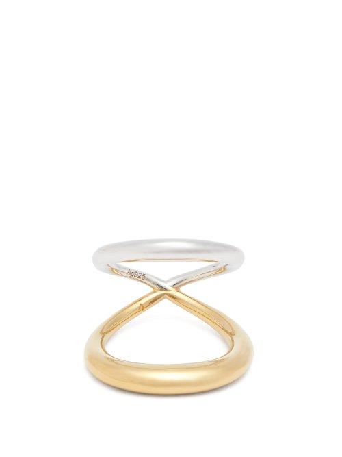 Matchesfashion.com Charlotte Chesnais - Surma 18kt Gold Plated & Sterling Silver Ring - Womens - Gold