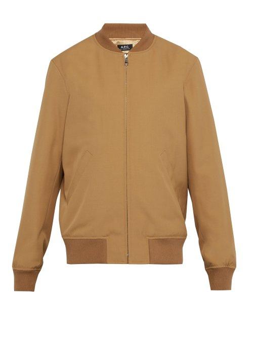 Matchesfashion.com A.p.c. - Barrett Twill Bomber Jacket - Mens - Camel