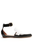 Marni Cut-out Two-tone Leather Loafers
