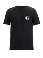 Matchesfashion.com Giorgio Armani - Logo-patch Mesh T-shirt - Mens - Black
