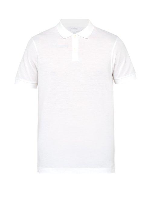 Matchesfashion.com Sunspel - Cotton Piqu Polo Shirt - Mens - White