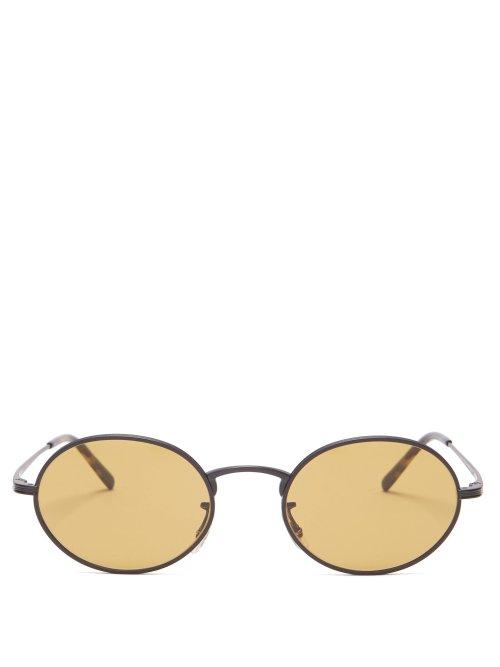 Matchesfashion.com The Row - X Oliver Peoples Oval Sunglasses - Womens - Brown