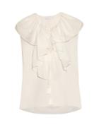 Chloé Ruffle-trimmed Silk-crepe Blouse