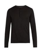 Matchesfashion.com Falke Ess - Long Sleeved Wool And Silk Blend T Shirt - Mens - Grey