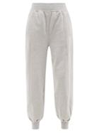Adidas By Stella Mccartney - Striped-waist Jersey Track Pants - Womens - Light Grey