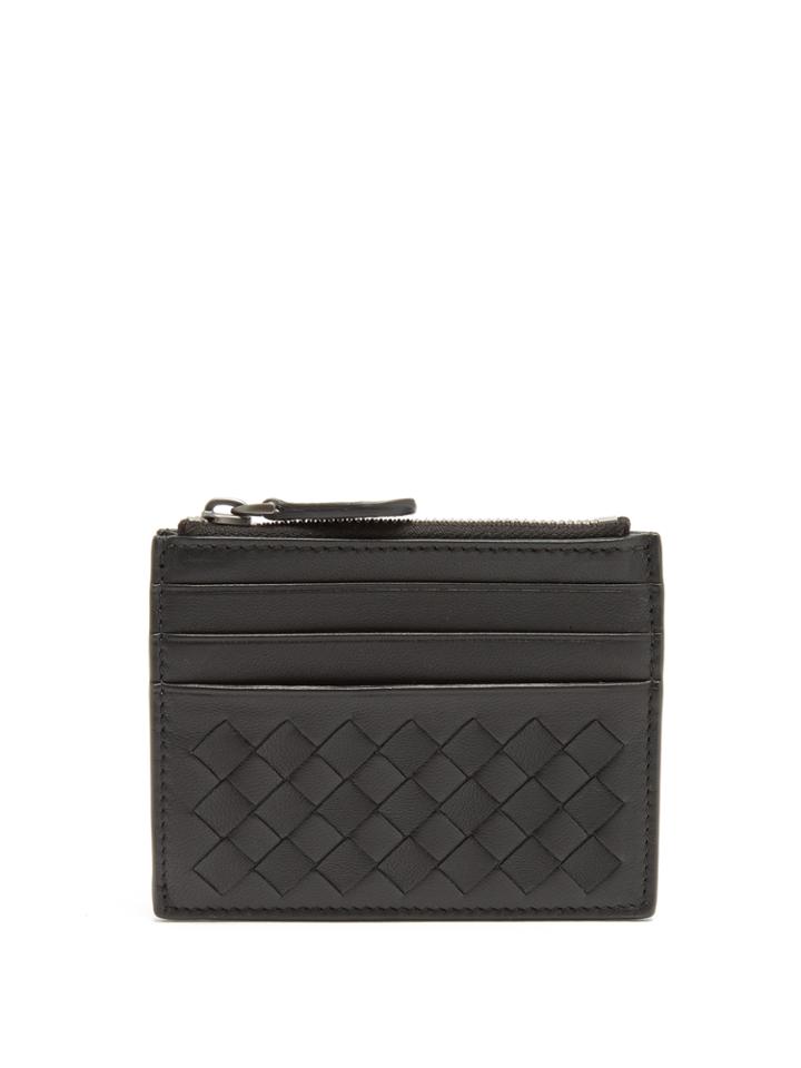 Bottega Veneta Intrecciato Leather Zip-top Cardholder