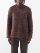 Sfr - Harry Brushed Knitted Sweater - Mens - Purple