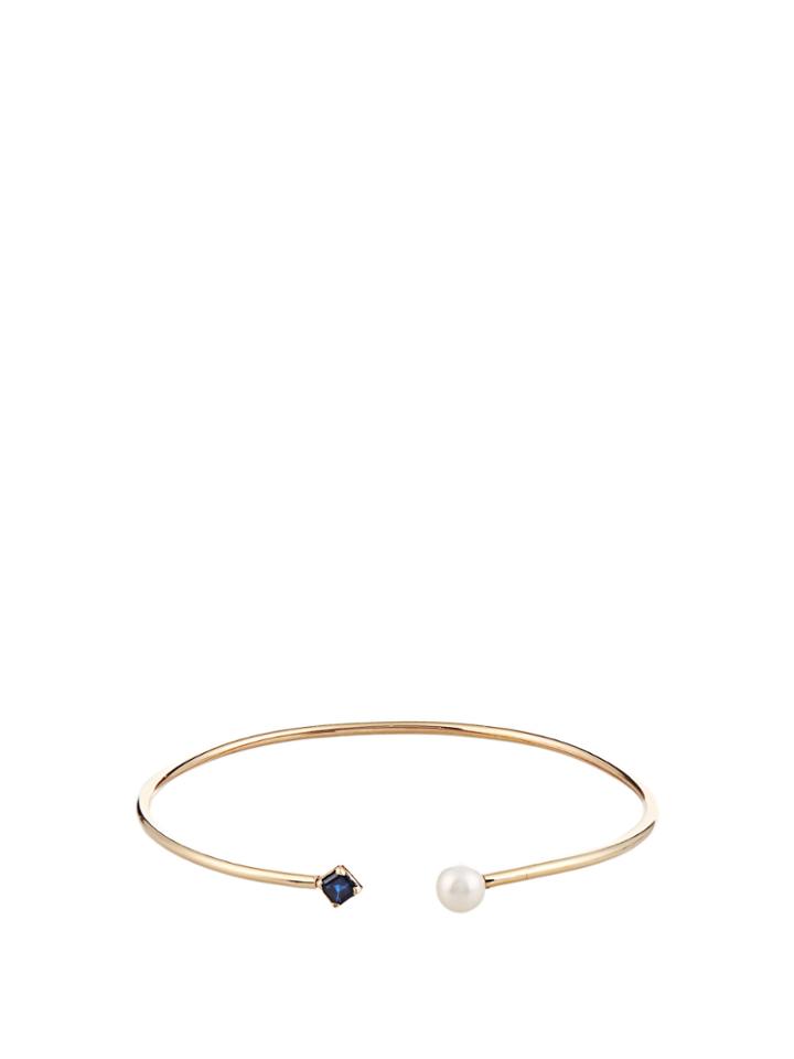 Loren Stewart Sapphire, Pearl & Yellow-gold Cuff