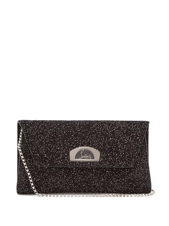 Christian Louboutin Vero Dodat Embellished Suede Clutch