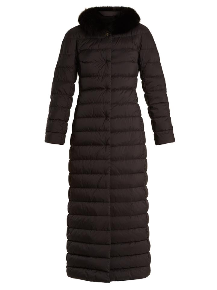 Herno Fur-trimmed Quilted-down Coat