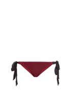 Matchesfashion.com Casa Raki - Cindy Side-tie Bikini Briefs - Womens - Burgundy Multi