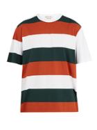 Marni Striped Crew-neck Cotton T-shirt